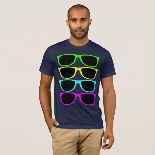  Rgb Fluo-zonnebrillen T-shirt (Voorkant volledig)