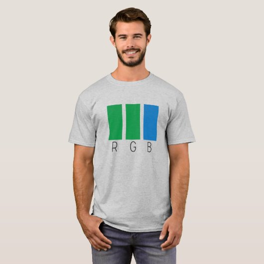 RGB - Groen Blauw T-shirt (Voorkant volledig)