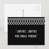 RGB Lace Collared Justice (Justitie) U streeft Briefkaart (Voorkant / Achterkant)