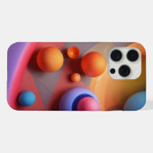 RGB Luminogram geometrische vormen – Volumetrische iPhone Hoesje (Achterkant horizontaal)