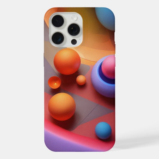 RGB Luminogram geometrische vormen – Volumetrische iPhone Hoesje (Achterkant)