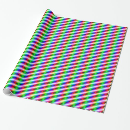 RGB Neon Cadeaupapier (Uitgerold)