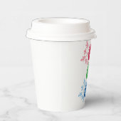 RGB Snowflakes Papieren Bekers (Rechts)