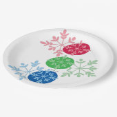 RGB Snowflakes Papieren Bordje (Gekanteld)