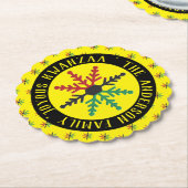 RGB Snowflakes Patroon Naam toevoegen Joyous Kwanz Kartonnen Onderzetters (Gekanteld)
