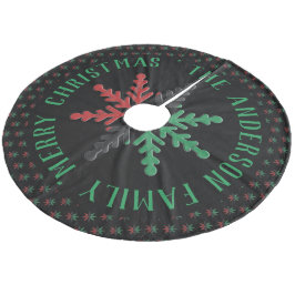 RGB Snowflakes Patroon Naam toevoegen Kwanzaa Fleece Kerstboom Rok
