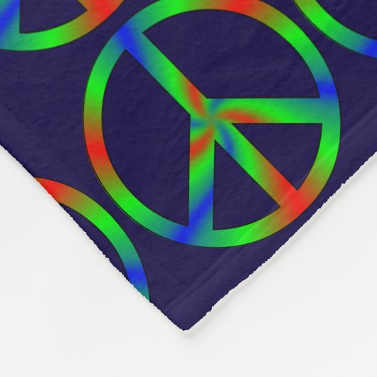 RGB-vredesteken Fleece Deken (Hoek)