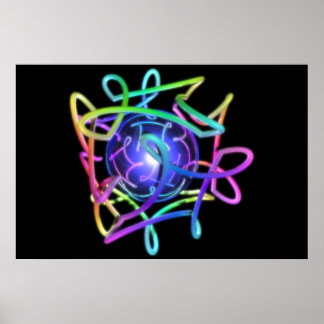 RGBCube - zwart Poster