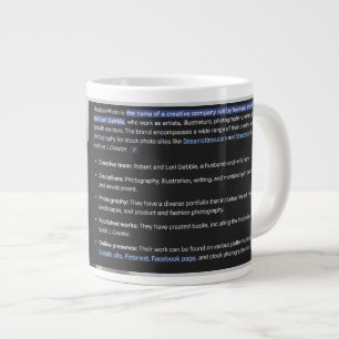 RGPhoto Wermz Logo met Beschrijving Reuzenkoffie M Grote Koffiekop