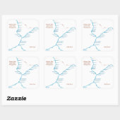 RGSP - Herfsten - Trail Map Vierkante Sticker (Vel)