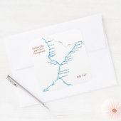 RGSP - Herfsten - Trail Map Vierkante Sticker (Envelop)