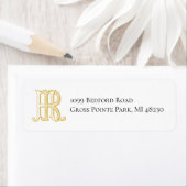 RH-monogram of HR-monogram: etiket van het retoura (Insitu)