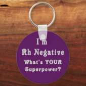 Rh Negatieve Supermachten Sleutelhanger (Voorkant)