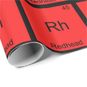 Rh - Periodieke tabelsymbool voor luchtscheikunde  Cadeaupapier (Rol Hoek)