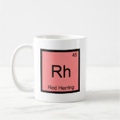 Rh - Rode Haring Chemie Elementsymbool Grappig T Koffiemok (Links)