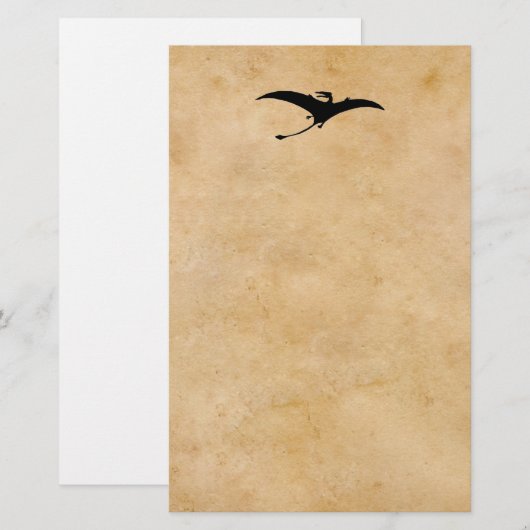 Rhamphorhynchus Dinosaur Briefpapier (Voorkant / Achterkant)