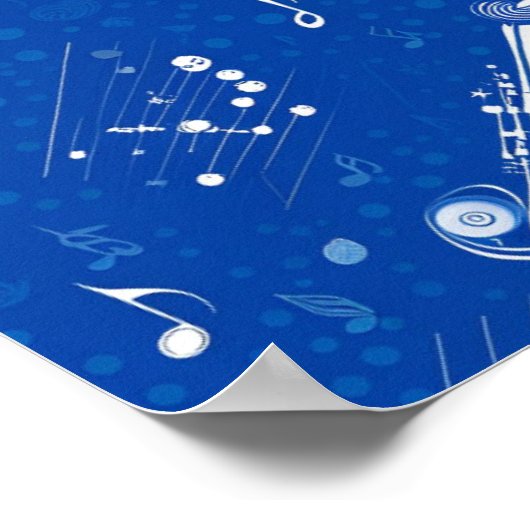 Rhapsodie in blauw Poster (Hoek)