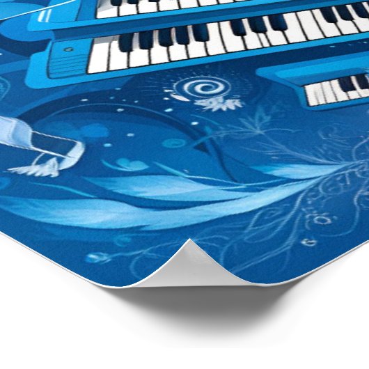 Rhapsodie in blauw Poster (Hoek)