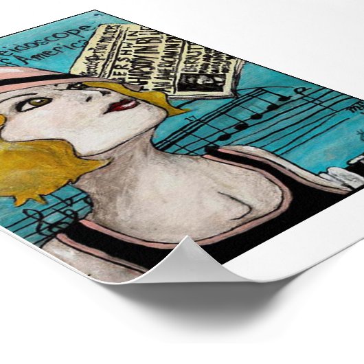 Rhapsodie in blauw Poster (Hoek)