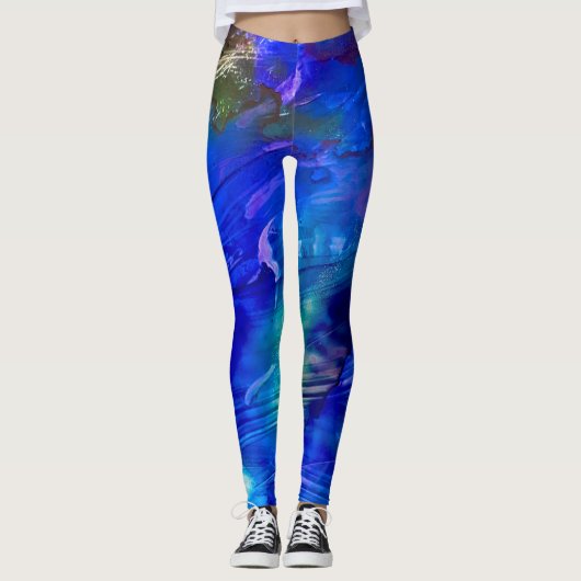 Rhapsodie in blauwe leggings (Voorkant)