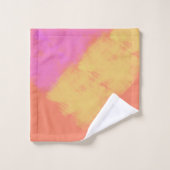 Rhapsodie in Geel, Terracotta en Violet Abstract Bad Handdoek (Wasdoekje)