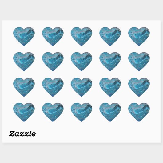 Rhapsodie in het turquoise hart sticker (Vel)