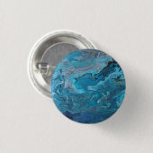 Rhapsodie in het turquoise ronde button 3,2 cm (Voorkant /achterkant)