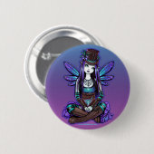 "Rhapsody" Gothic Absinthe Fairy Art Button (Voorkant /achterkant)