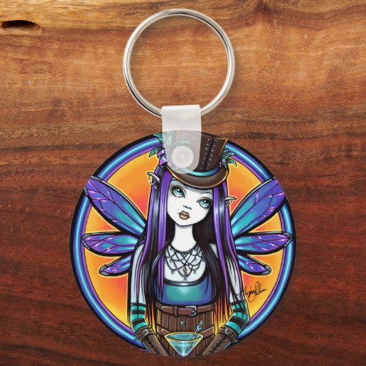 "Rhapsody" Gothic Absinthe Fairy Art Sleutelhanger (Voorkant)