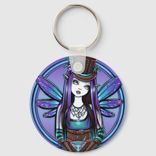 "Rhapsody" Gothic Absinthe Fairy Art Sleutelhanger (Voorkant)