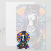 "Rhapsody" Gothic Absinthe Fairy Art Stationery Briefpapier (Voorkant / Achterkant)