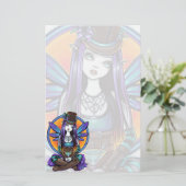 "Rhapsody" Gothic Absinthe Fairy Art Stationery Briefpapier (Staand voorkant)