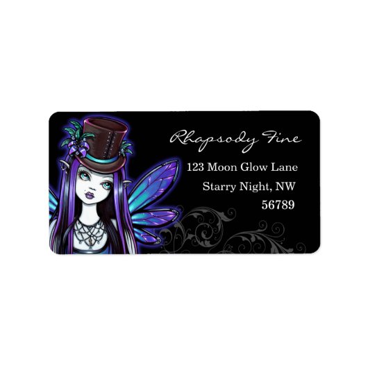 "Rhapsody" Gotische Absinthe Fairy Art Labels (Voorkant)