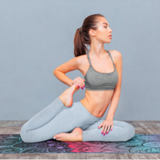 Rhapsody in blauw roze Mandela Yogamat