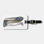 Rhapsody in Blue Stiletto Shoe Art Bagagelabel (Voorkant horizontaal)