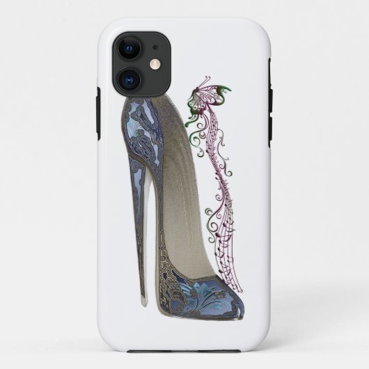 Rhapsody in Blue Stiletto Shoe Art Case-Mate iPhone Case (Achterkant)