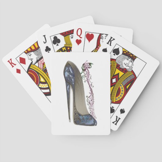 Rhapsody in Blue Stiletto Shoe Art Speelkaarten (Achterkant)