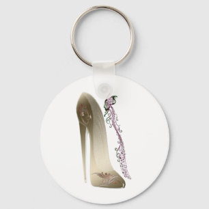 Rhapsody in Gold Stiletto Shoe Art Sleutelhanger