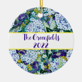 Rhapsody Poppy & Hydrangea Persoonlijk sierlijk Keramisch Ornament