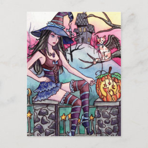 Rhea - Haunted House Witch Briefkaart