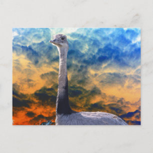 Rhea op Red Stormy Sky Briefkaart