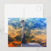 Rhea op Red Stormy Sky Briefkaart (Voorkant / Achterkant)