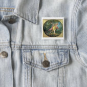 Rhea Sylvia vlucht uit de Wolf, 1756 Vierkante Button 5,1 Cm (In situ)