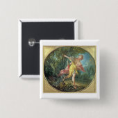 Rhea Sylvia vlucht uit de Wolf, 1756 Vierkante Button 5,1 Cm (Voorkant /achterkant)