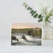 Rheinfall mit Schloss Laufen, Schiffchen. classic Briefkaart (Staand voorkant)