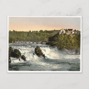 Rheinfall mit Schloss Laufen, Schiffchen. classic Briefkaart