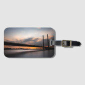 Rheinkniebrücke Dusseldorf, Duitsland Bagagelabel (Voorkant (horizontaal))