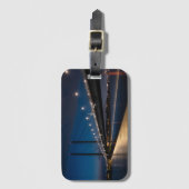 Rheinkniebrücke Dusseldorf, Duitsland Bagagelabel (Voorkant (verticaal))