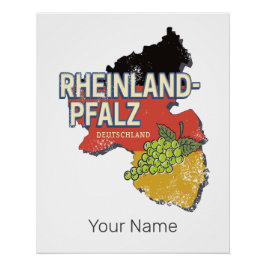 Rheinland-Pfalz Deelstaat Duitsland RLP Perfect Poster