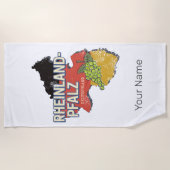 Rheinland-Pfalz Deelstaat Duitsland RLP Strandlaken (Voorkant)